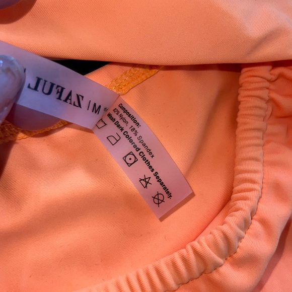 ZAFUL Electric Orange & Neon Blue String BIKINI Women’s Size 6 TOP & BOTTOM SWIM - Picture 4 of 9